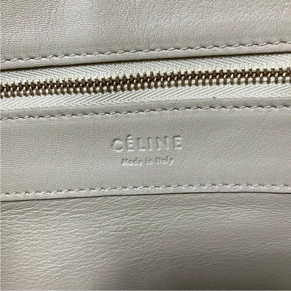 Celine Cream and Tan Leather Tote - Picture 9 of 10